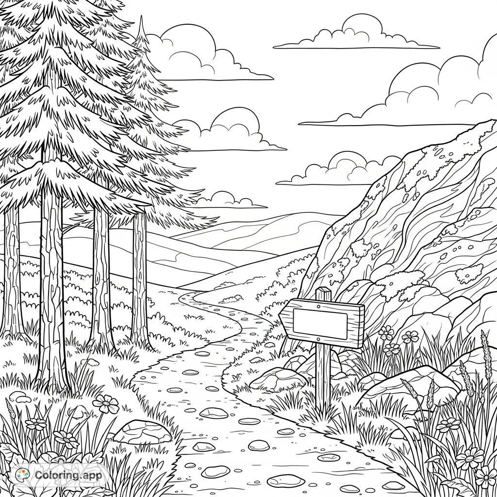 Bushwalking Colouring In Hiking Coloring Pages - Coloring.app
