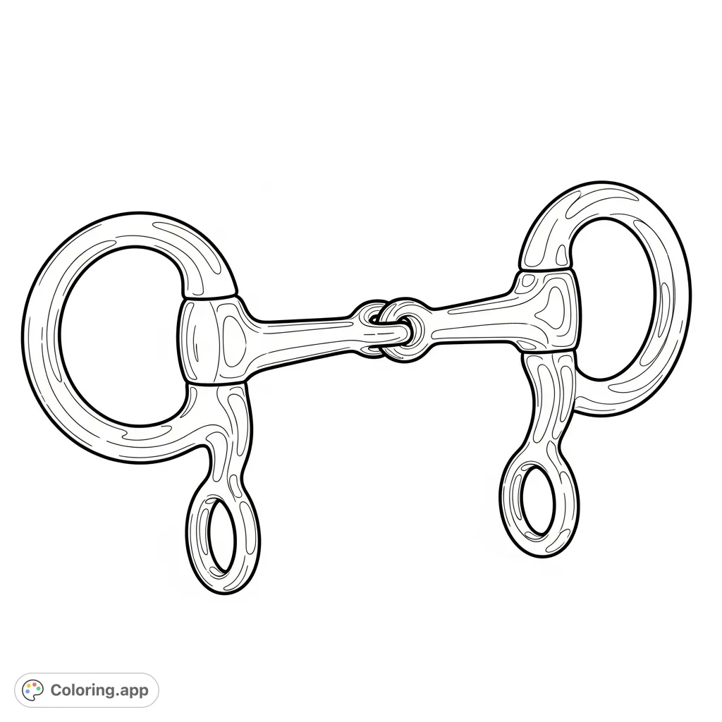 A detailed O ring snaffle bit, showcasing its smooth rings and jointed mouthpiece, perfect for equestrian enthusiasts and horse lovers.