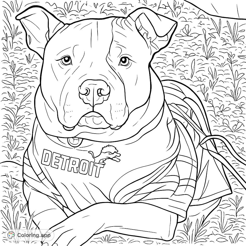 A charming dog wearing a sports jersey, featuring distinct facial markings and a team emblem, set against a textured outdoor background. Perfect for fans!