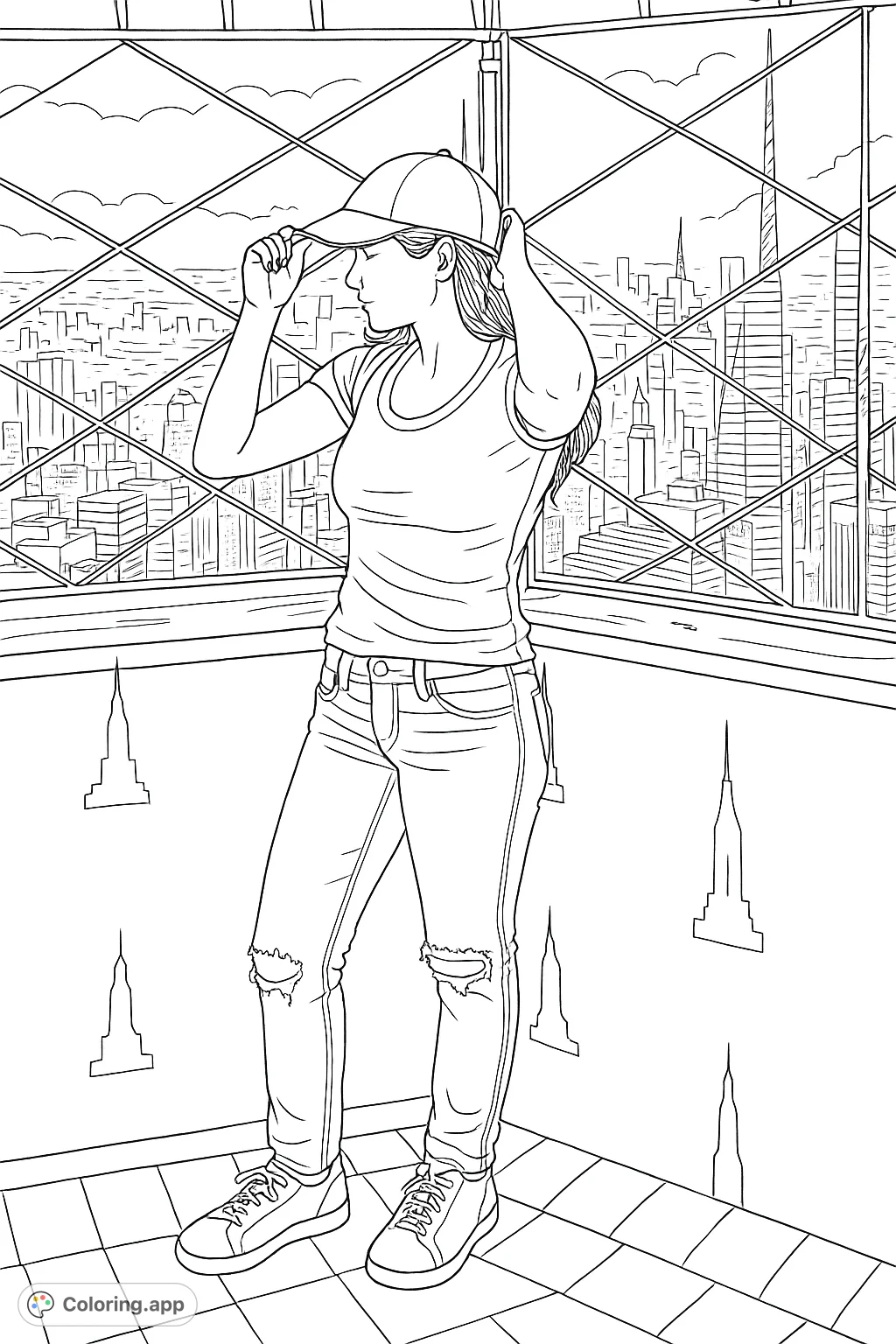 Experience the breathtaking view of a bustling metropolis from a high observation deck. A person stands casually, taking in the vast urban landscape at night.