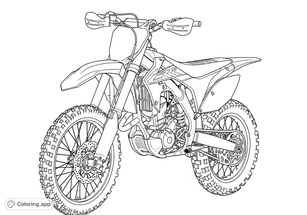 Motorcycle Coloring Page Motorcycle Coloring Page