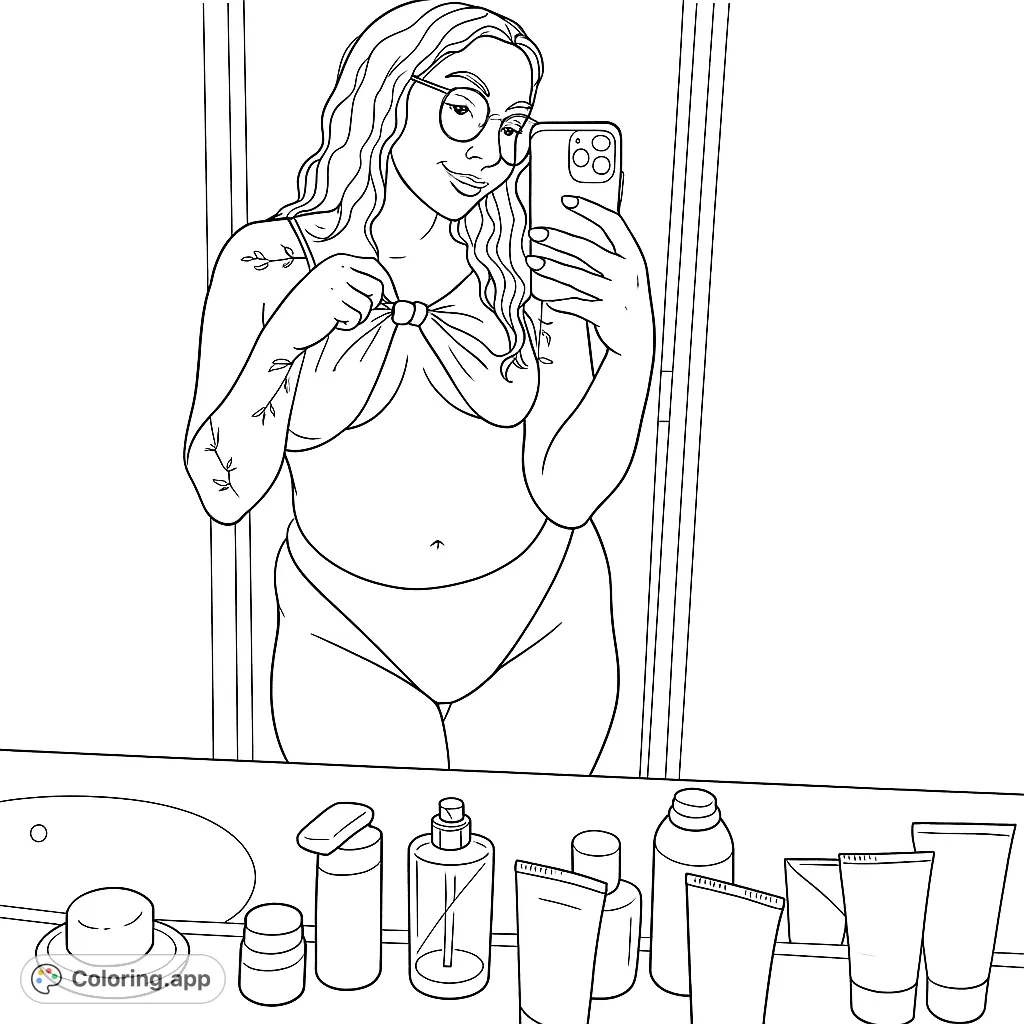Discover this beautifully crafted printable coloring page with balanced design elements perfect for relaxation and creative expression for both kids and adults.