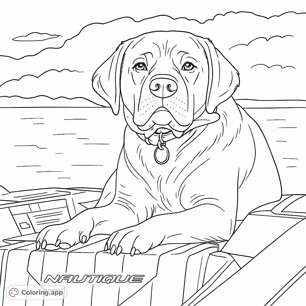 A charming dog relaxes on a boat, enjoying a peaceful day on the water. Perfect for animal lovers and boat enthusiasts.