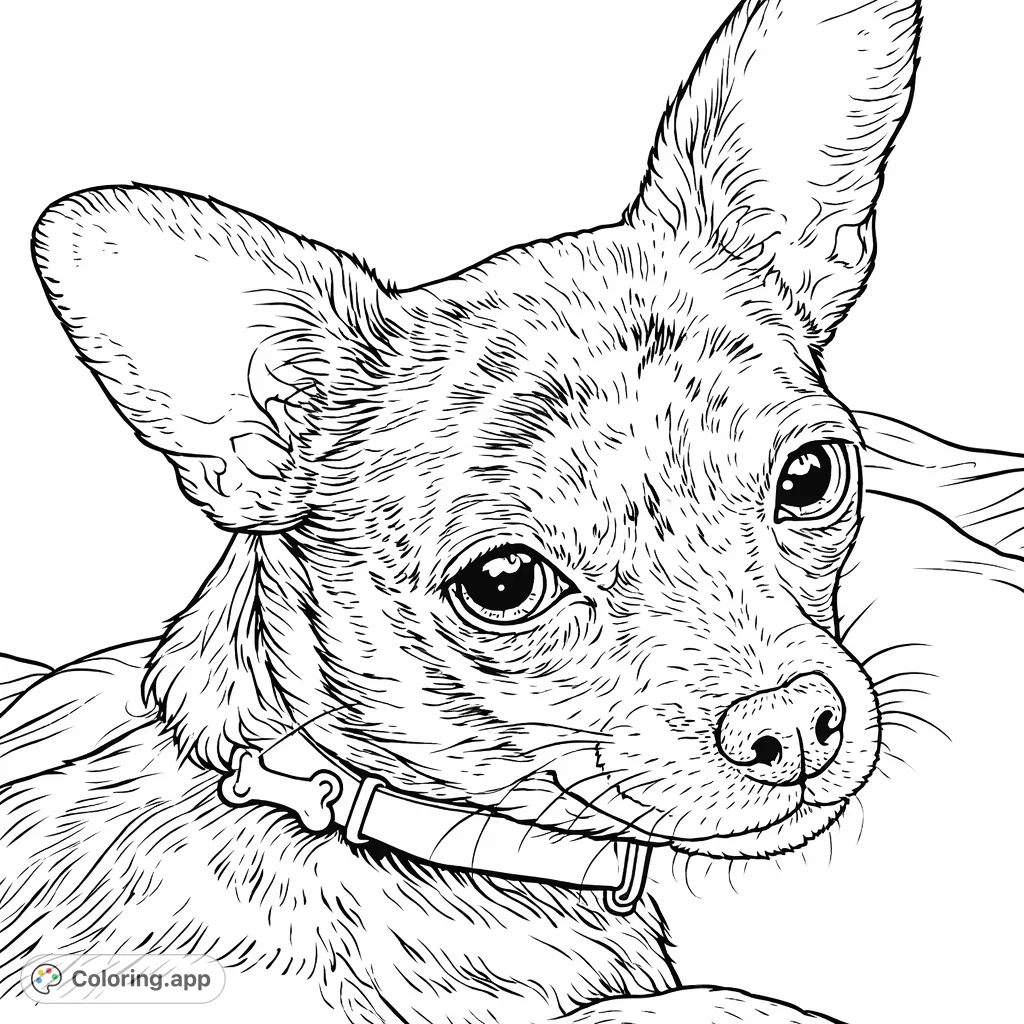 A charming spotted dog with big ears and a bone tag, ready for your creative touch. Perfect for dog lovers to personalize!