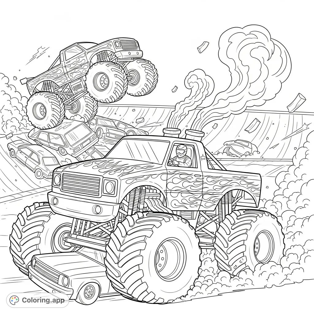 Complete Designer's crushed cars Coloring Pages - Coloring.app