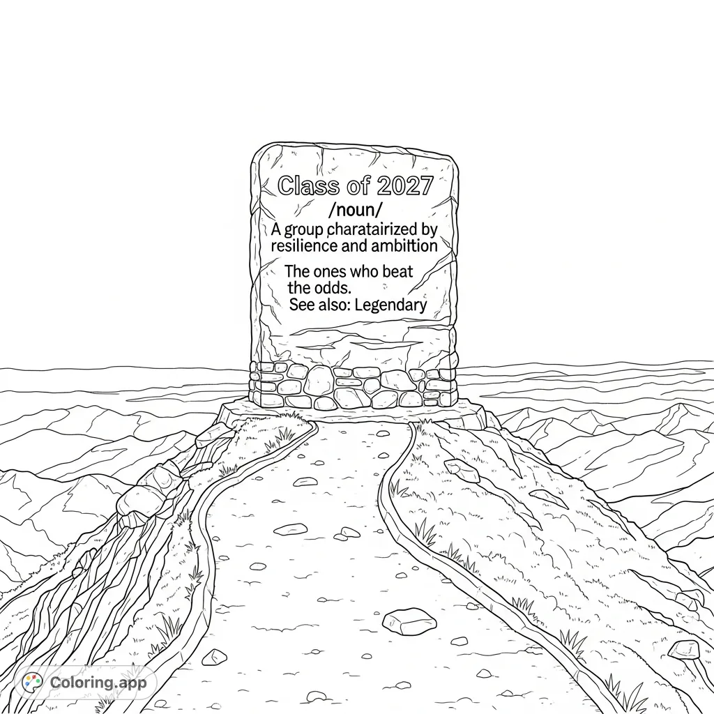 Conquer a symbolic mountain peak with an inspirational Class of 2027 plaque, celebrating resilience and ambition. Perfect for achievers!