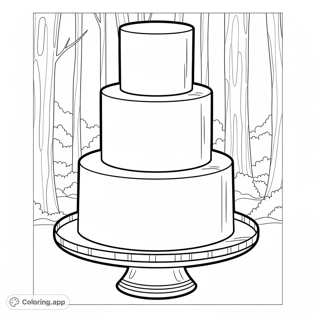A beautiful three-tier wedding cake, a blank canvas awaiting your creative designs. Perfect for aspiring bakers and artists alike!