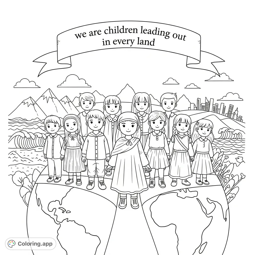 Unity Colouring Children of the World Unite - Coloring.app