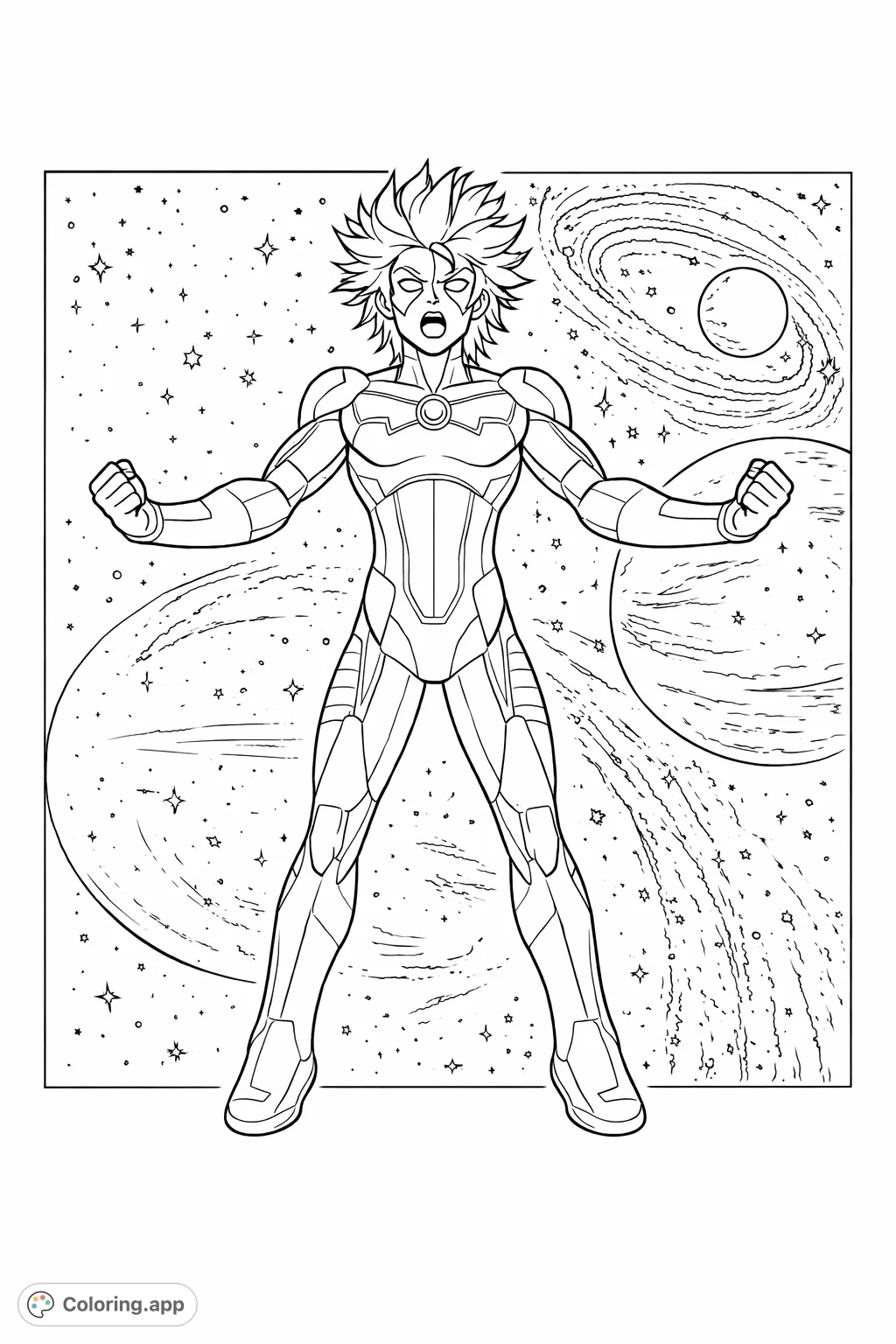 Cosmic Power Awakened - Coloring.app