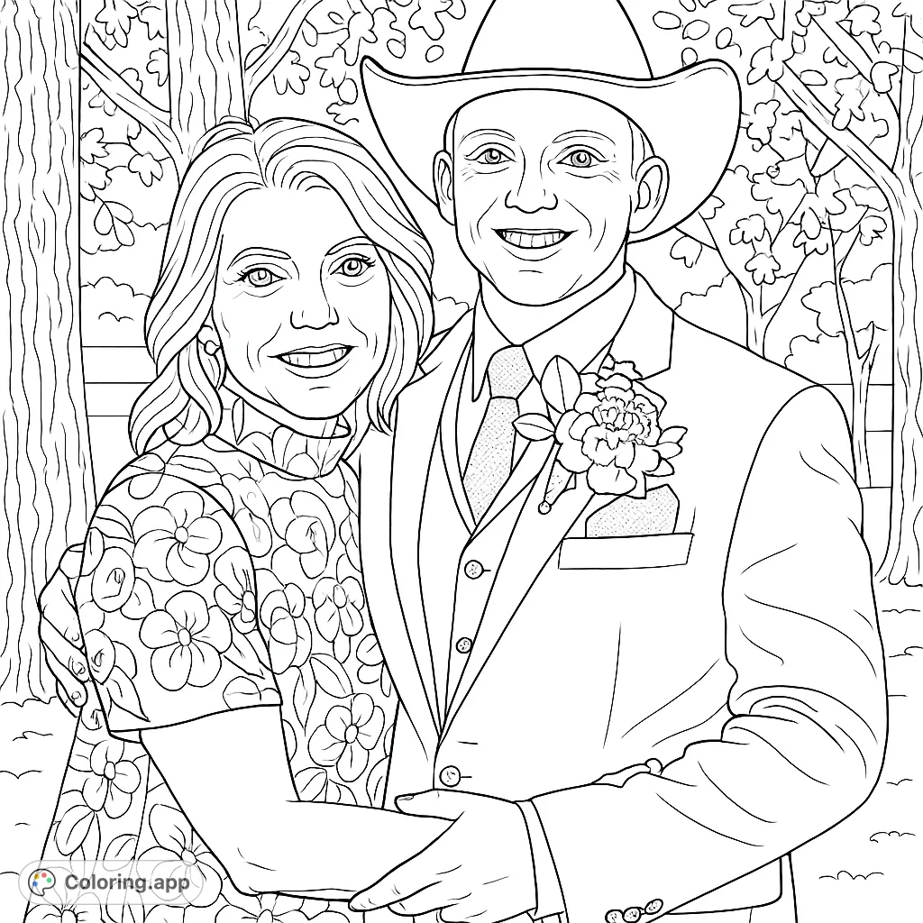A heartwarming family portrait coloring page featuring a mother and son in a loving embrace, perfect for personalized gifts or decorative art.