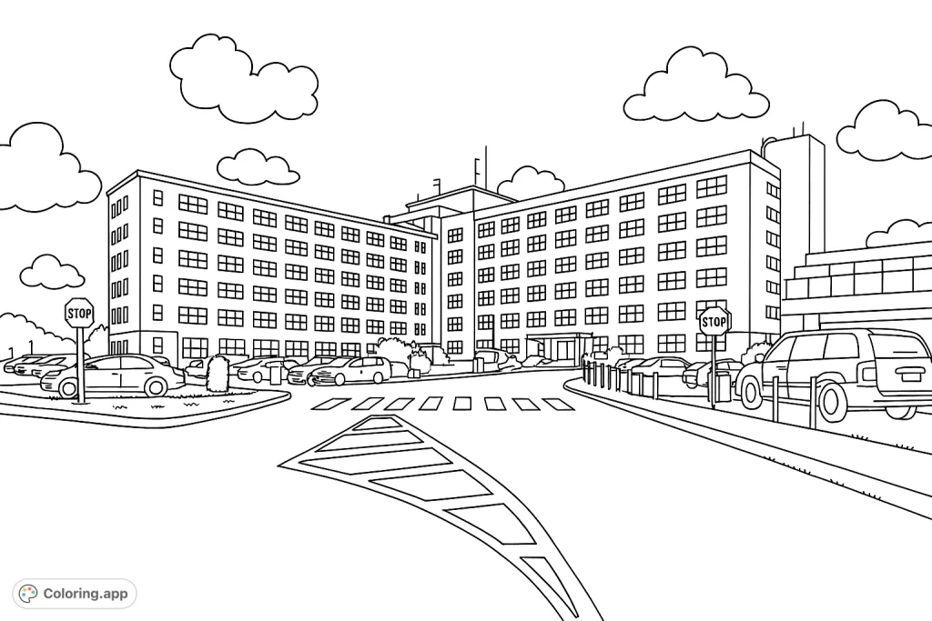 Hostbitol Building Hospital Building Drawing Ideas
