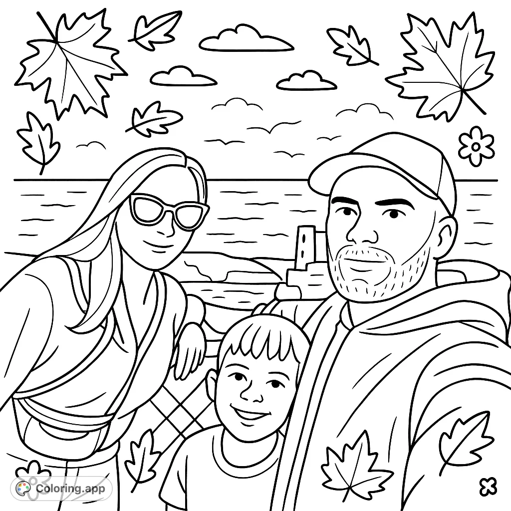 Capture a heartwarming family moment by the sea with this simple family adventure coloring page. Free printable, perfect for all ages to enjoy a scenic coastal view.