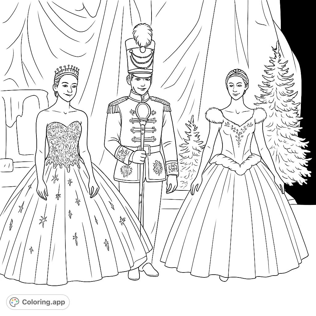 Elegant Stage Trio - Coloring.app