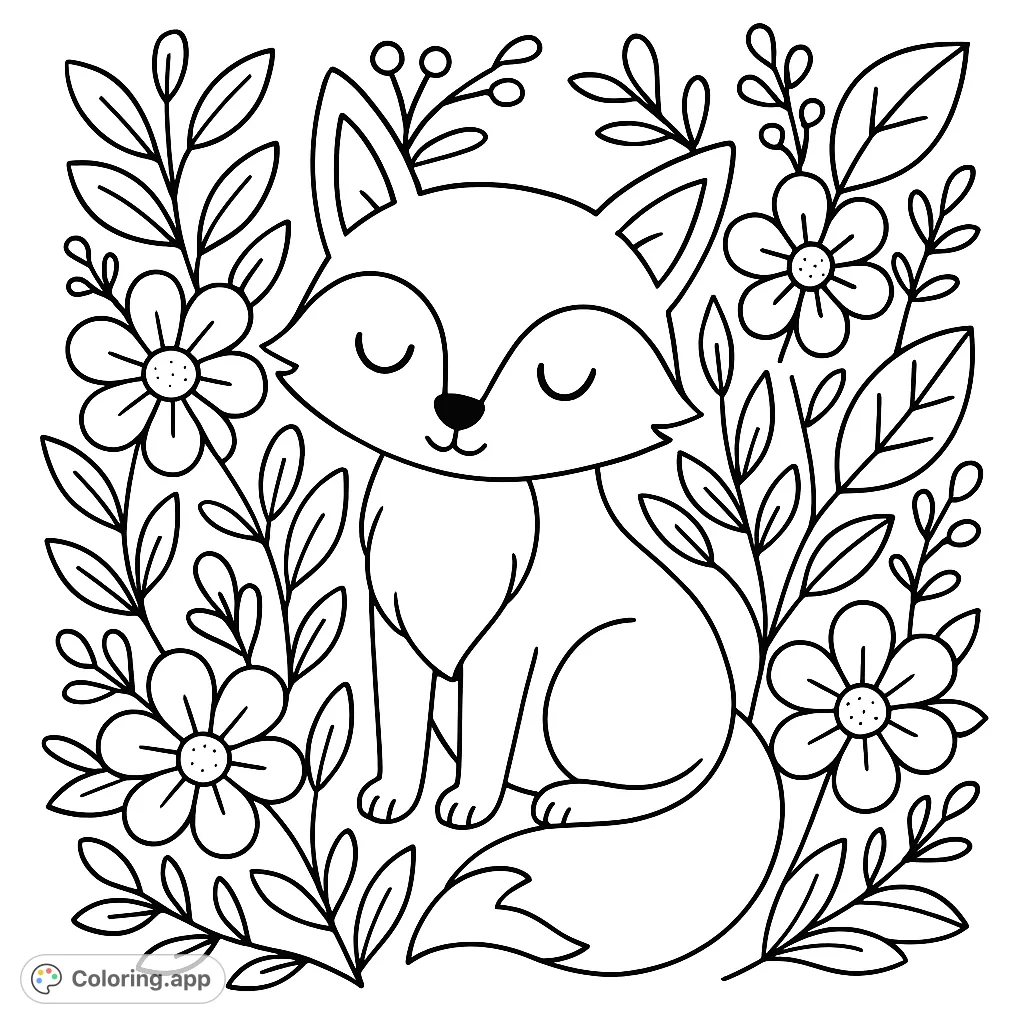 A symmetrical geometric pattern featuring circles, lines, and triangles for a calming and focused coloring experience.