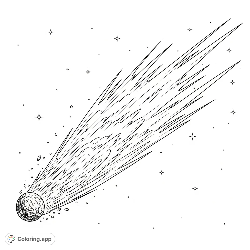 Cosmic Comet Streak - Coloring.app
