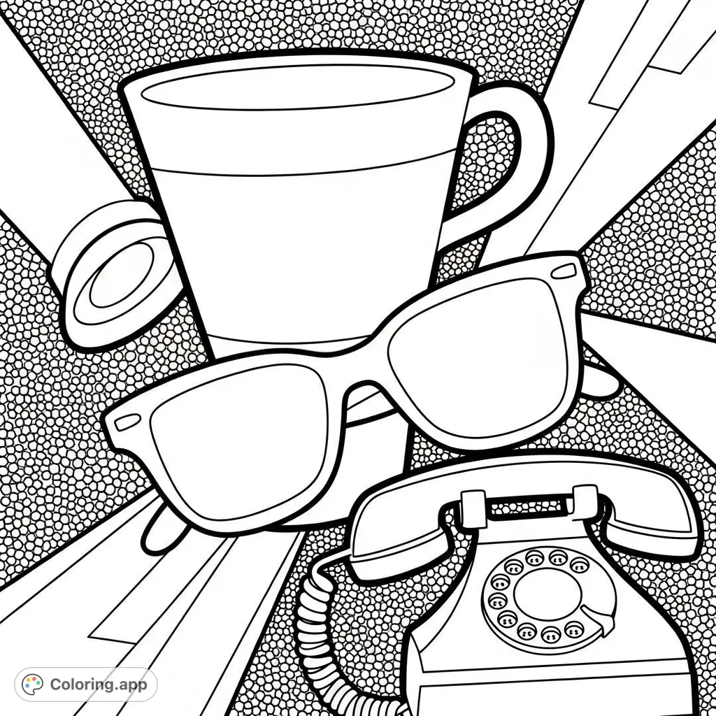 Oversized Object Composition - Coloring.app