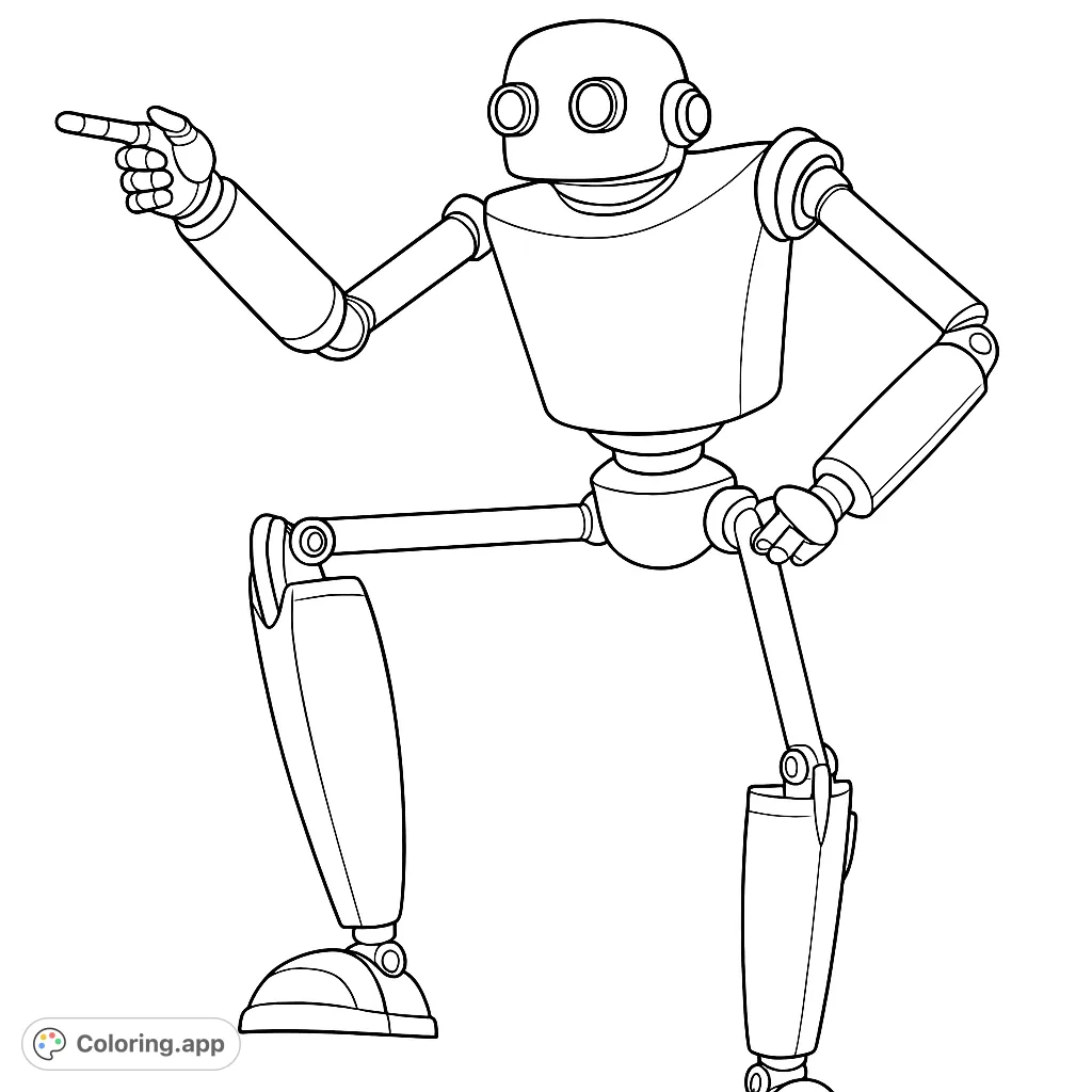 Droid Colouring In Articulated Robot Droid - Coloring.app
