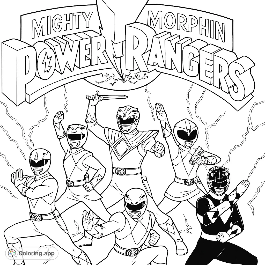 Power Rangers Coloring Pages - Coloring.app