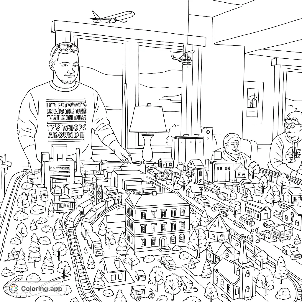 Model Train Color Sample Model Train Coloring Pages - Coloring.app