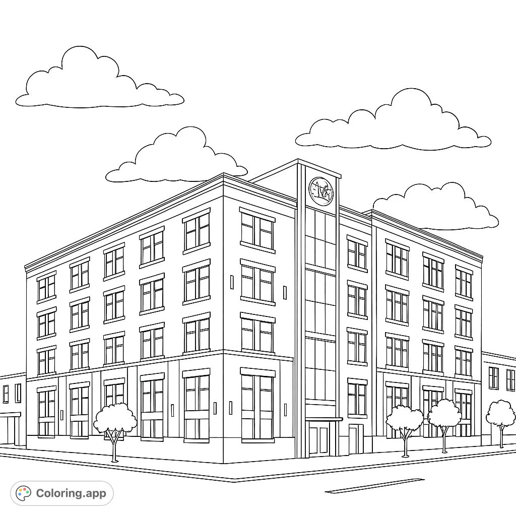 Pags's Building Grand Urban Building Structure - Coloring.app