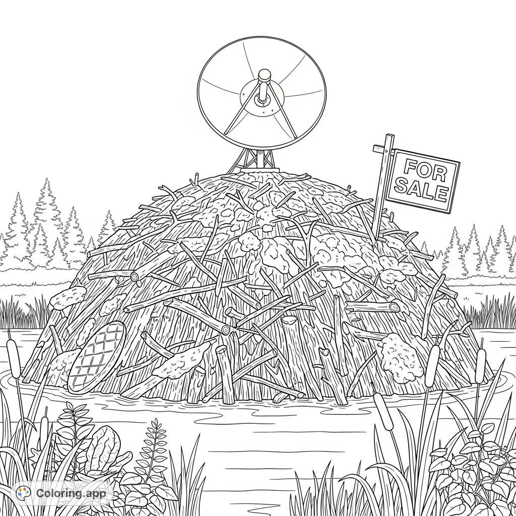 Coloring Dam Rajina Beaver Dam For Sale - Coloring.app