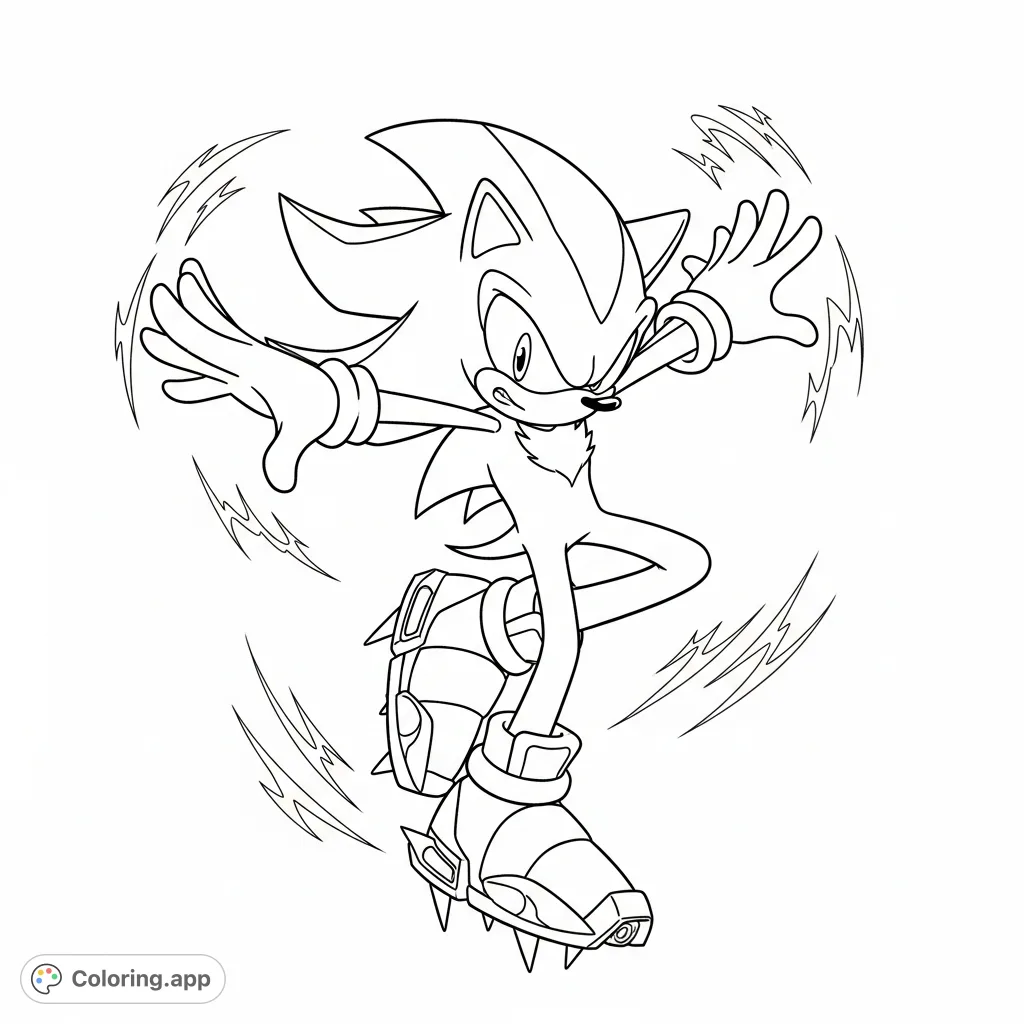 Witness the electrifying fusion of Sonic and Shadow in a dynamic dance pose. A high-energy character combining iconic features, perfect for fans.
