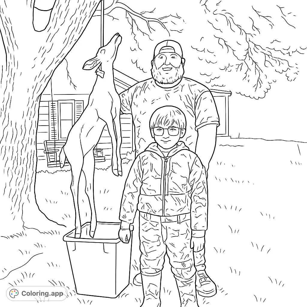Hunter To Color Hunting Coloring Pages - Coloring.app