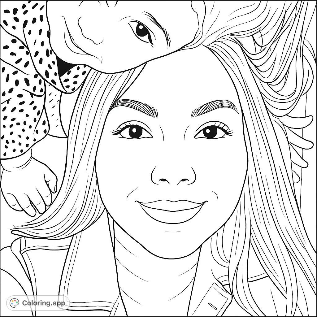 Capture a tender moment between a mother and child in this heartwarming coloring page. Perfect for celebrating family bonds and creating cherished memories.
