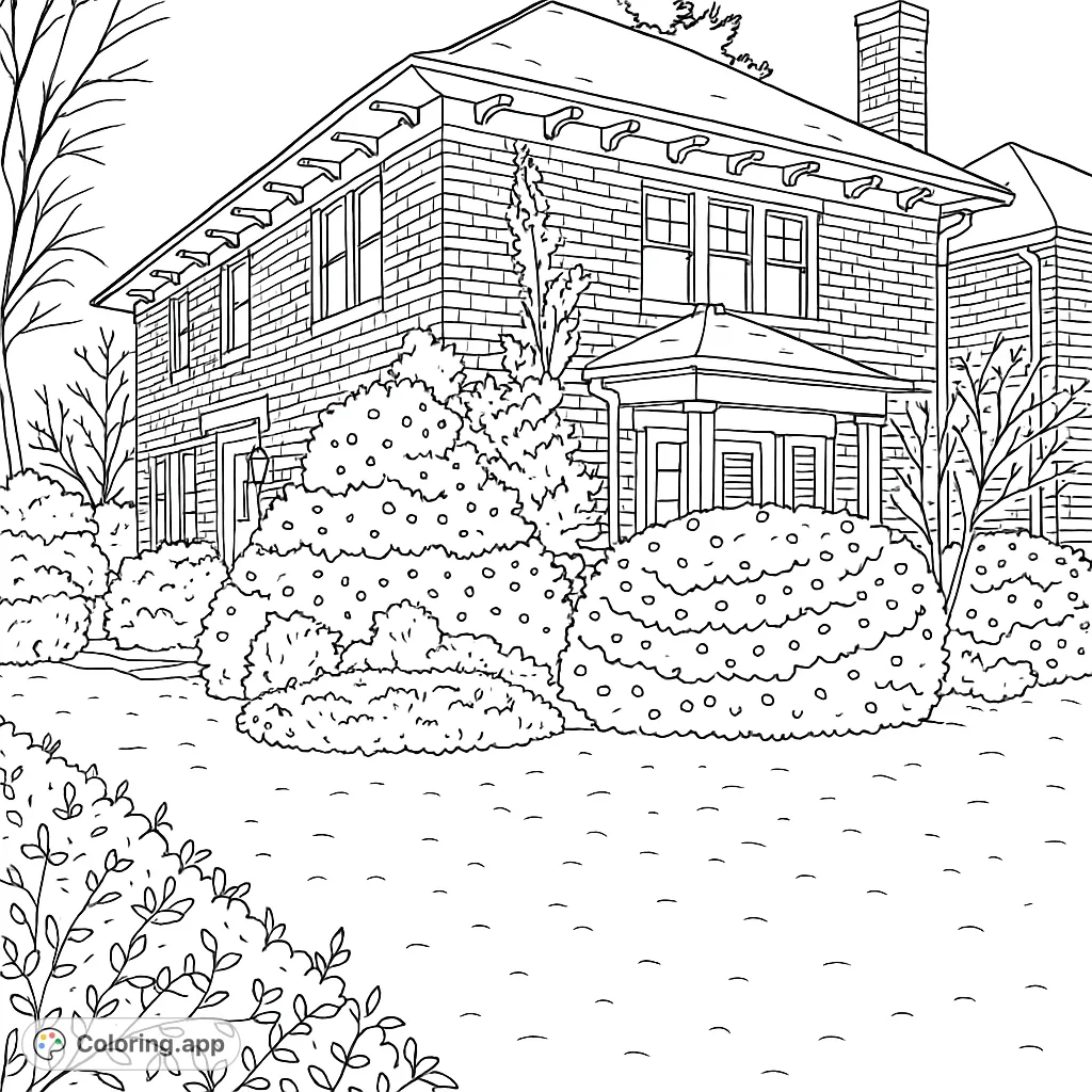 Explore a charming brick house nestled in a snowy landscape, adorned with festive string lights. A cozy winter scene perfect for creative expression.