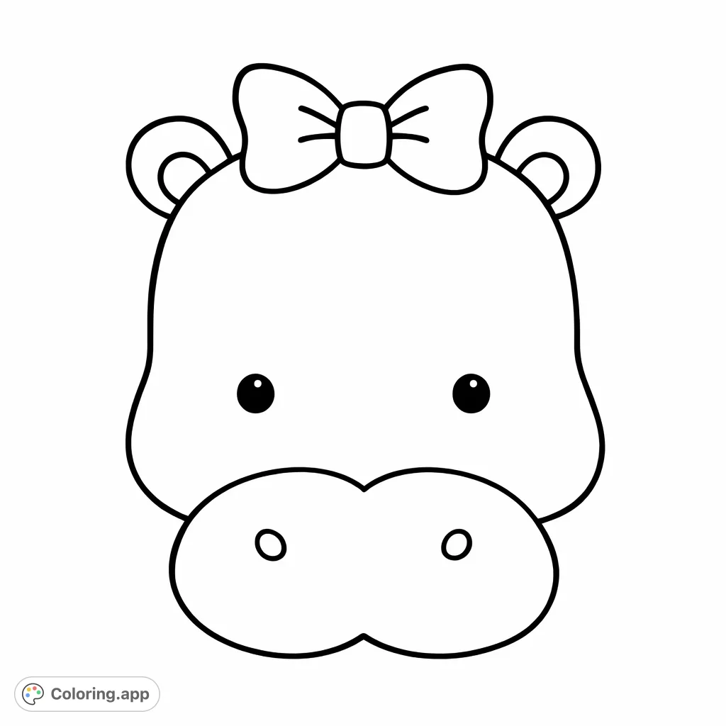 A charming and friendly cartoon character with large ears and a sweet expression, perfect for a delightful coloring experience for all ages.