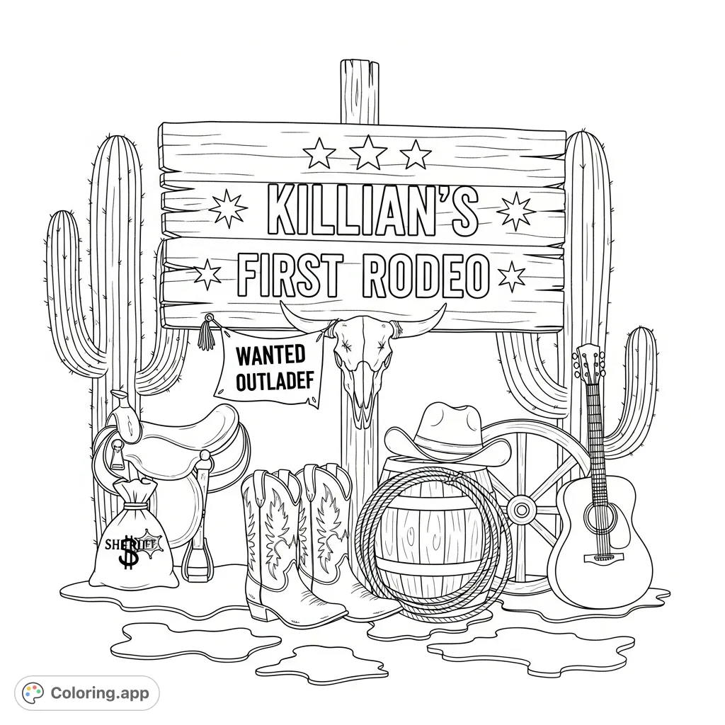 Killian's First Rodeo Scene - Coloring.app