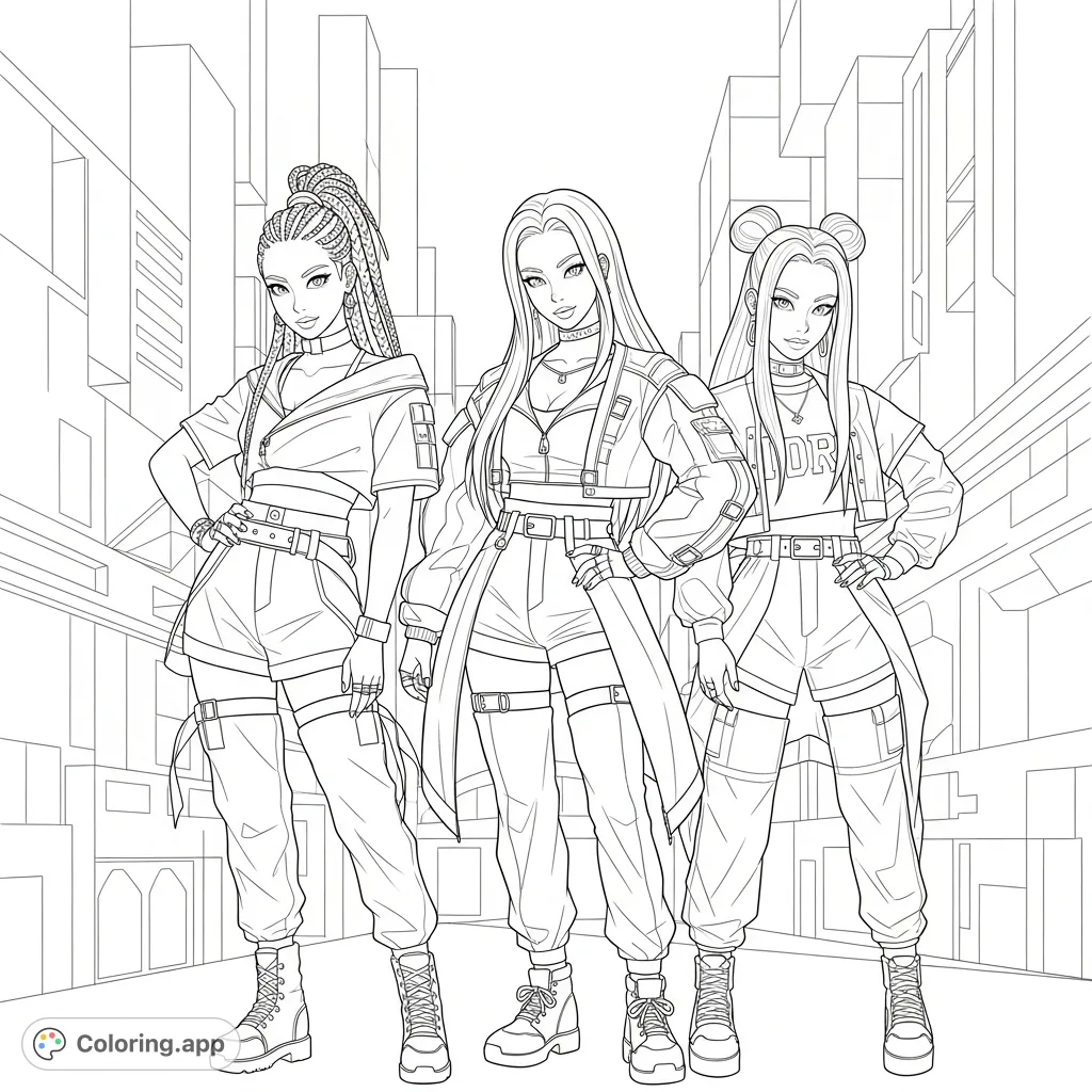K Pop Coloring Pages Coloring app k-pop-coloring-pages-coloring-app