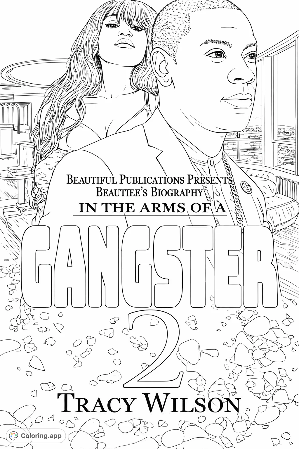 Capture the essence of an intense urban scene with a compelling duo. Features a man in a suit and a woman with flowing hair, against a cityscape backdrop.