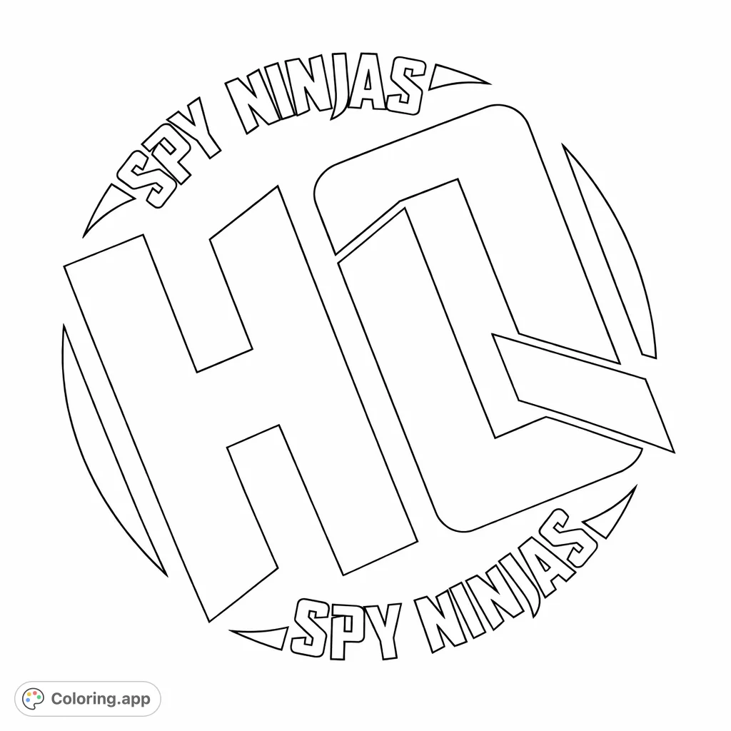 Unleash your creativity with this Spy Ninjas HQ coloring page! Features bold letters and dynamic text, perfect for young fans.