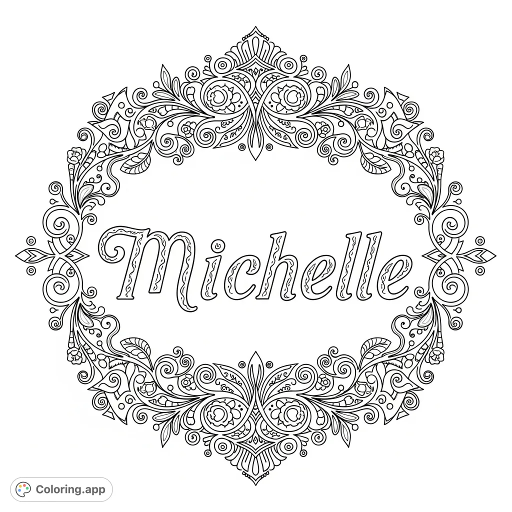 Michelle Lettering Pdf Elegant Michelle Script - Coloring.app