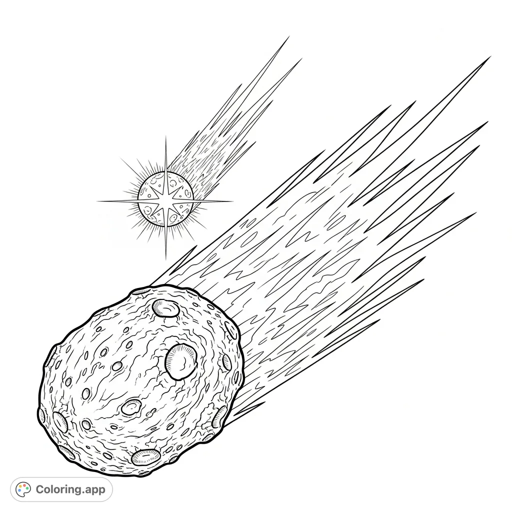 Cosmic Comet and Radiant Star - Coloring.app