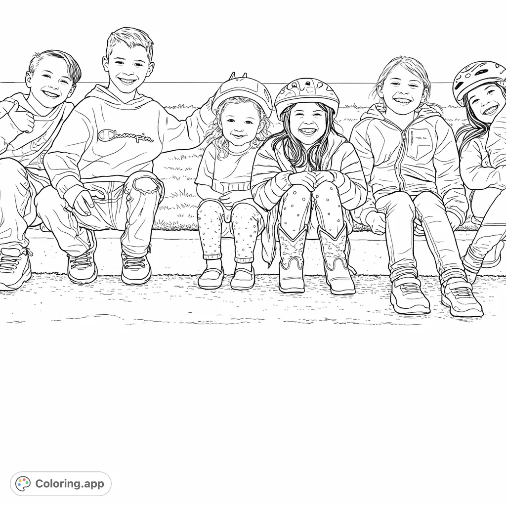 Happy Cousin Crew Fun - Coloring.app