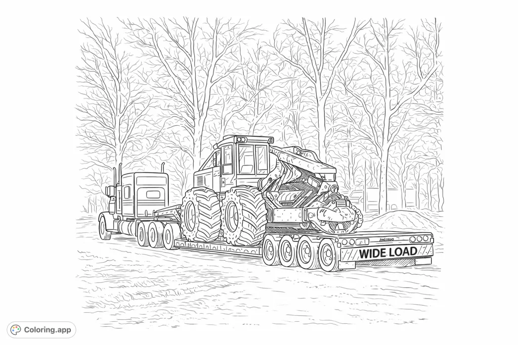 Heavy Equipment Transport - Coloring.app