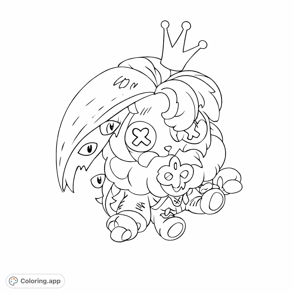 Quirky Plush Toy Monarch - Coloring.app