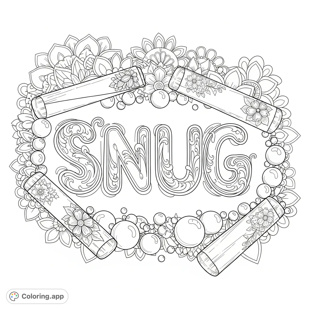 A sophisticated bubble letter quote with elegant flourishes, surrounded by pearls and rolling papers featuring intricate floral motifs, set against a layered floral backdrop.