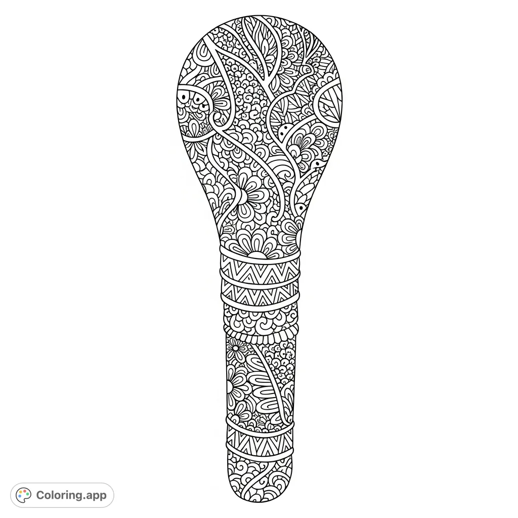Explore intricate zentangle patterns on a unique anatomical form. A complex and meditative design for adults to color, promoting focus and creative expression.