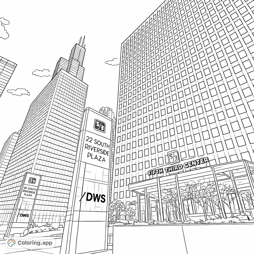 Explore a grand urban cityscape with towering skyscrapers, intricate window grids, and modern architectural details. A challenging and rewarding experience.