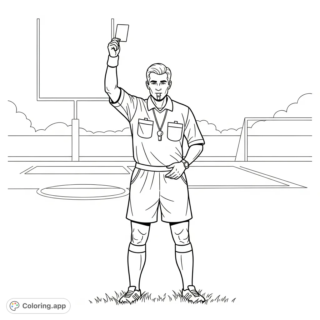 Football Referee Game Day - Coloring.app