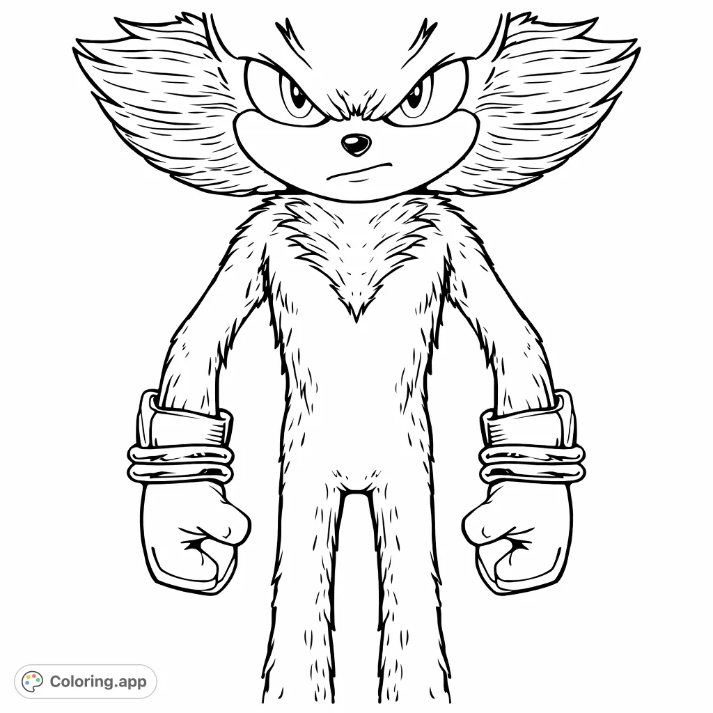 Shadowrocket Shadow Coloring Shadow the Hedgehog Character - Coloring.app