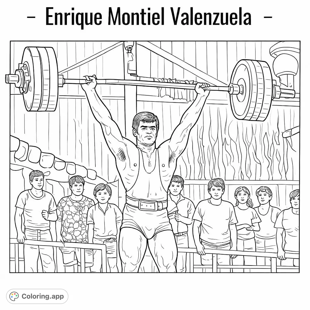A powerful weightlifter hoists a barbell overhead, showcasing immense strength before a captivated audience. Perfect for sports and fitness enthusiasts.