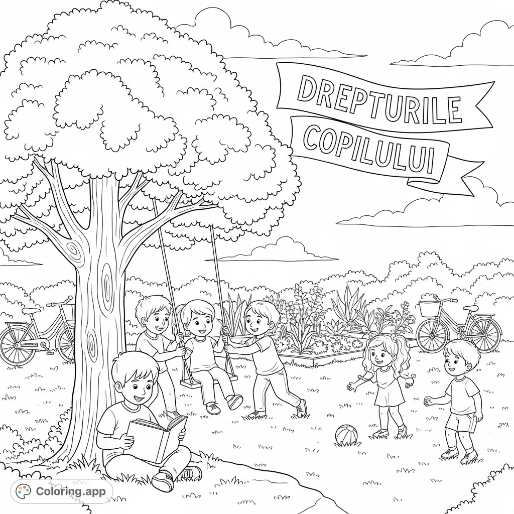 Children's Rights Community Play - Coloring.app