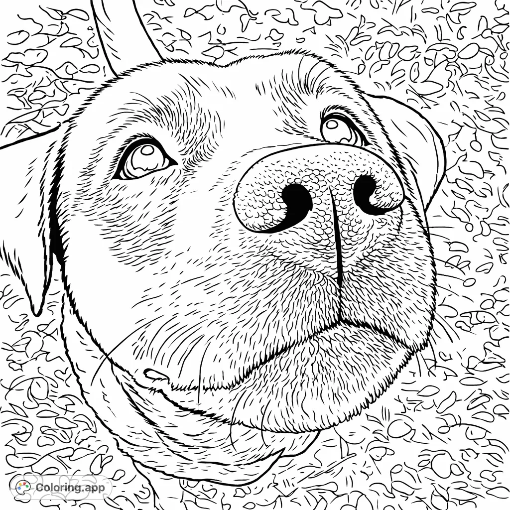 A heartwarming close-up of an adorable dog's face, featuring expressive eyes, a detailed nose, and soft fur texture. Perfect for animal lovers.