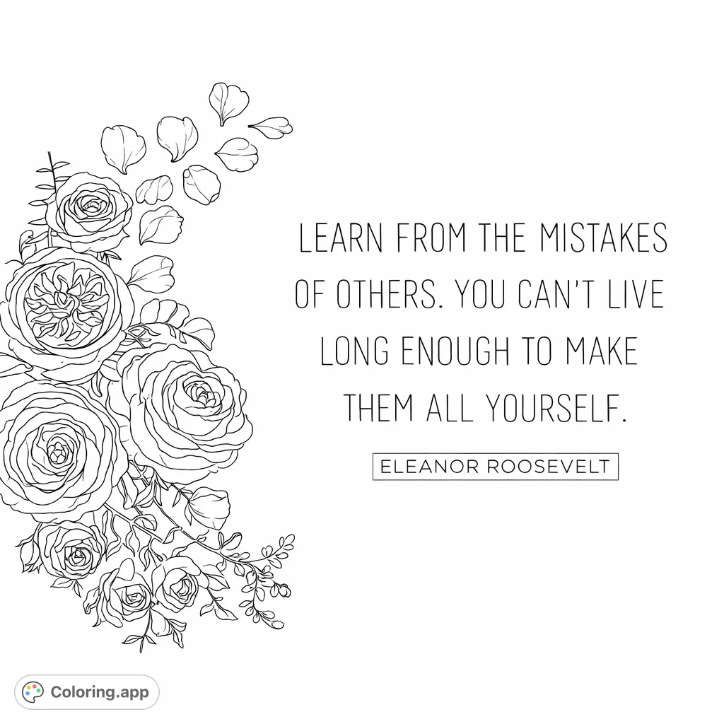 An elegant floral coloring page featuring a beautiful arrangement of detailed roses, delicate buds, and scattered petals, perfect for nature enthusiasts.