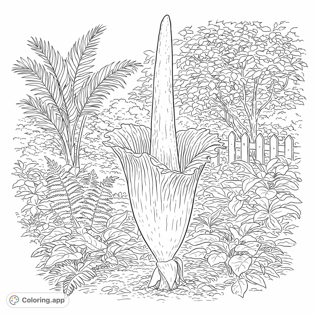 Explore the intricate details of a massive exotic bloom surrounded by lush foliage and a rustic fence. A unique challenge for nature enthusiasts.