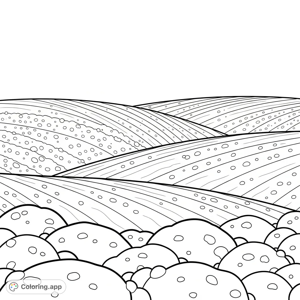 Empty Field Colouring Ground Coloring Pages - Coloring.app